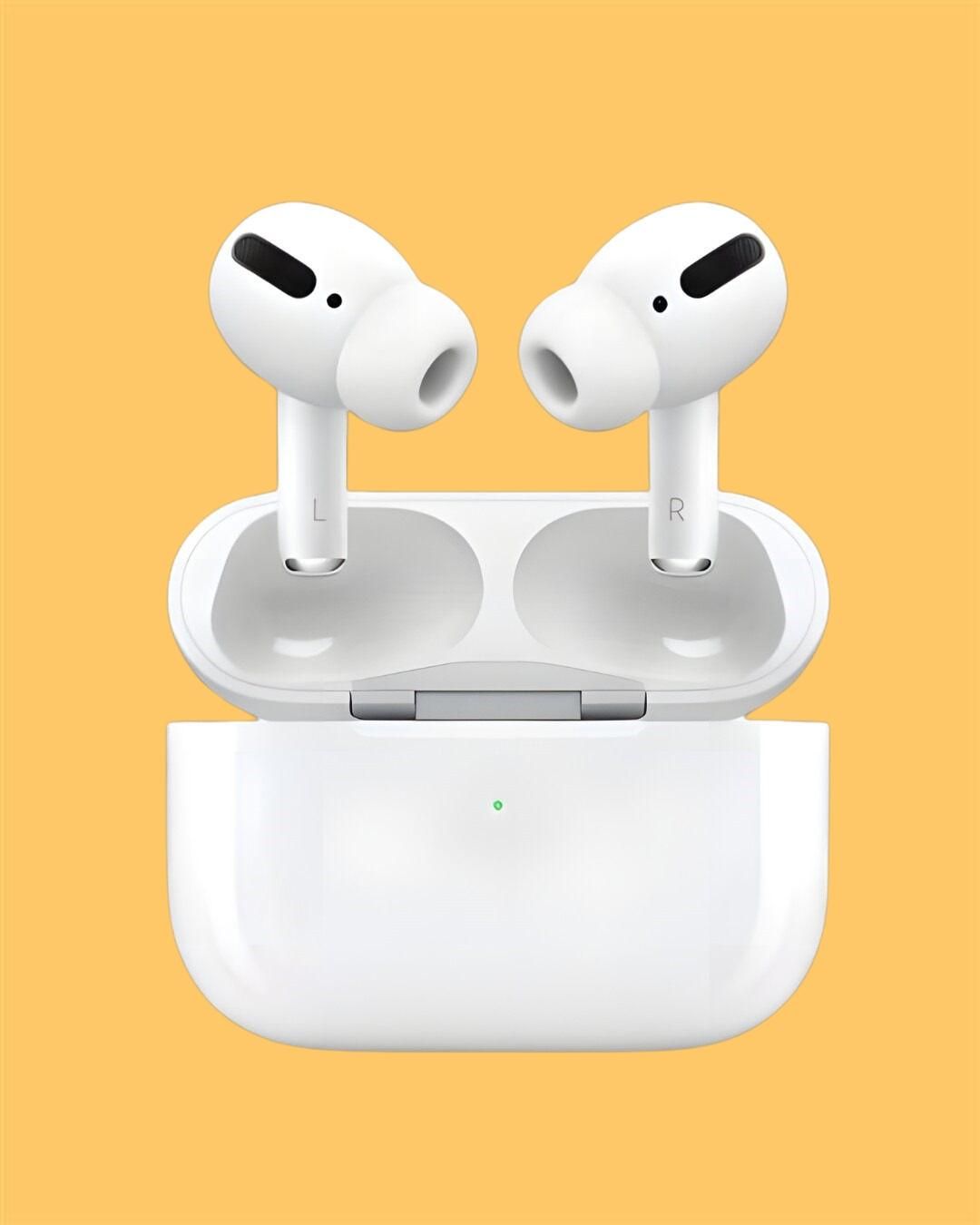 Airpods Pro with Wireless Charging Case with Sensor Enabled Bluetooth Headset (White, True Wireless)
